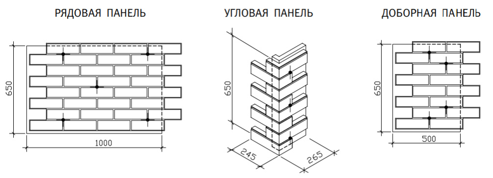 Размеры угловых и доборных термопанелей